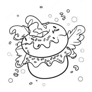 Delicious Dunkin Donuts With Sprinkles Coloring Page 16380-13208