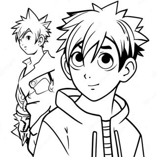 Full Body Anime Boy Coloring Pages