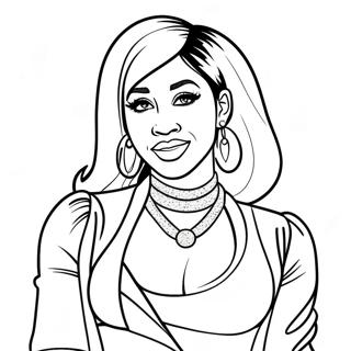 Cardi B Coloring Page 16419-13250