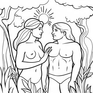 Adam And Eve Coloring Pages