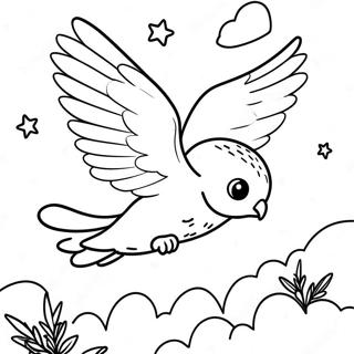 Hedwig Flying Through The Night Sky Coloring Page 16430-13246