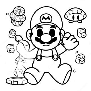 Mario Power Ups Coloring Pages