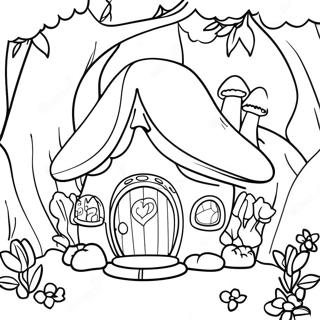 Enchanted Forest Fairy House Coloring Page 16459-13271