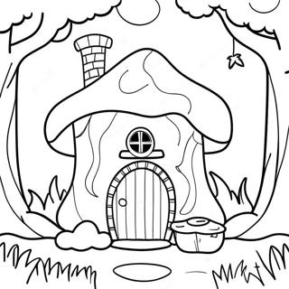 Enchanted Forest Fairy House Coloring Page 16459-13272