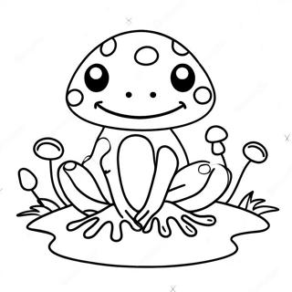 Frog And Mushroom Coloring Pages