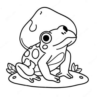 Frog And Mushroom Coloring Page 16479-13287