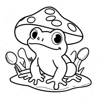 Frog And Mushroom Coloring Page 16479-13288