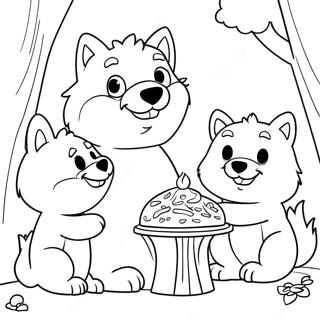 Wolfoo Playing With Friends Coloring Page 16500-13306