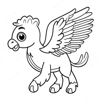 Majestic Griffin Flying Coloring Page 16510-13314