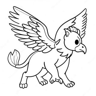 Majestic Griffin Flying Coloring Page 16510-13315