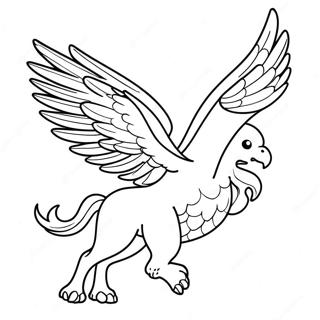 Majestic Griffin Flying Coloring Page 16510-13316