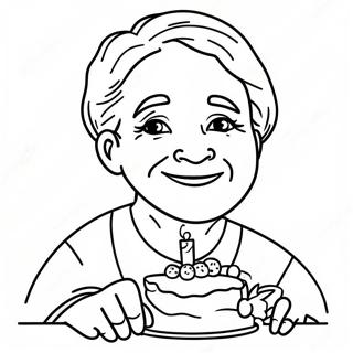 Happy Birthday Grandma Coloring Pages