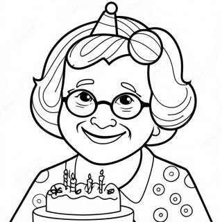 Happy Birthday Grandma Coloring Page 16519-13320