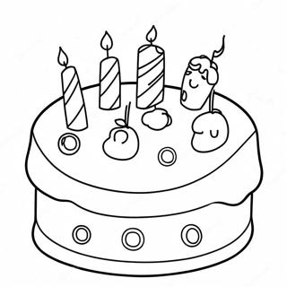 Cute Birthday Cake For Grandma Coloring Page 16520-13325