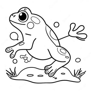 Colorful Frog Jumping Coloring Page 16530-13329