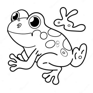 Colorful Frog Jumping Coloring Page 16530-13330