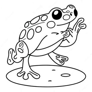 Colorful Frog Jumping Coloring Page 16530-13331