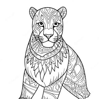 Black Panther Animal Coloring Page 16539-13335