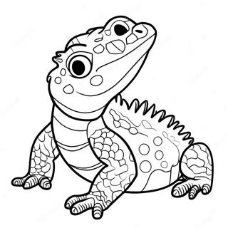 Colorful Bearded Dragon Coloring Page 16550-13345