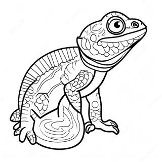 Colorful Bearded Dragon Coloring Page 16550-13346