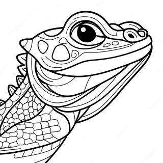 Colorful Bearded Dragon Coloring Page 16550-13348