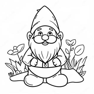 Garden Gnome Coloring Pages