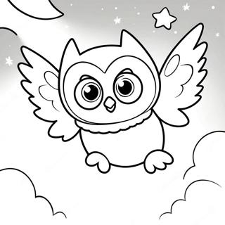 Owlette Flying In The Night Sky Coloring Page 16590-13375