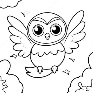 Owlette Flying In The Night Sky Coloring Page 16590-13376