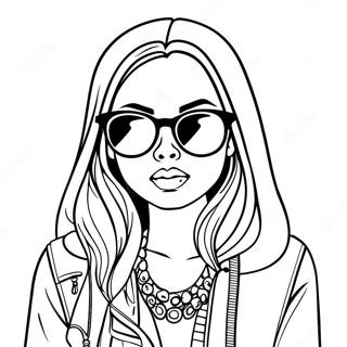 Gangsta Sugar Skull Girl Coloring Pages