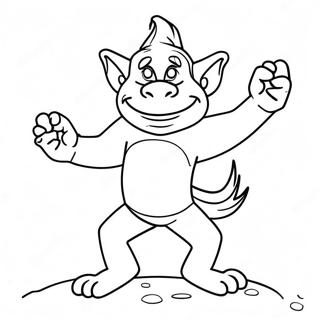 Floyd The Troll Dancing Coloring Page 16620-13401