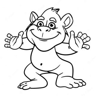 Floyd The Troll Dancing Coloring Page 16620-13402