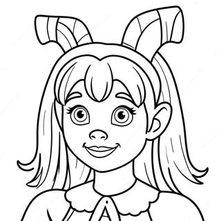 Cindy Lou Who Festive Coloring Page 16659-13433