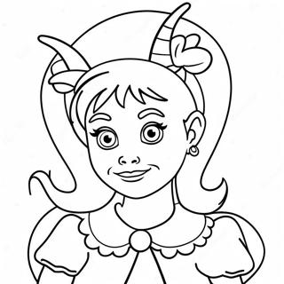 Cindy Lou Who Festive Coloring Page 16659-13436