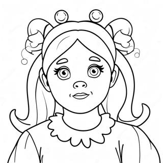 Cindy Lou Who With Christmas Lights Coloring Page 16660-13430