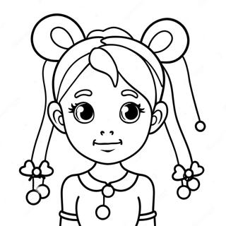 Cindy Lou Who With Christmas Lights Coloring Page 16660-13431