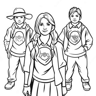 Brave Gryffindor Students Coloring Page 16690-13454