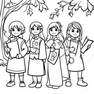 Brave Gryffindor Students Coloring Page 16690-13455