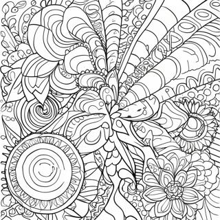 Aesthetic Trippy Patterns Coloring Page 16699-13462