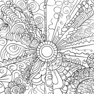 Aesthetic Trippy Patterns Coloring Page 16699-13464