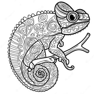 Colorful Chameleon Coloring Page 16710-13470