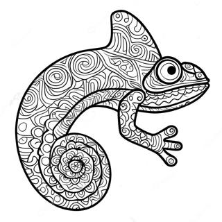 Colorful Chameleon Coloring Page 16710-13471