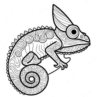 Colorful Chameleon Coloring Page 16710-13472