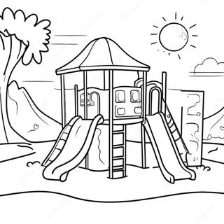 Sunny Day Playground Coloring Page 1672-1381