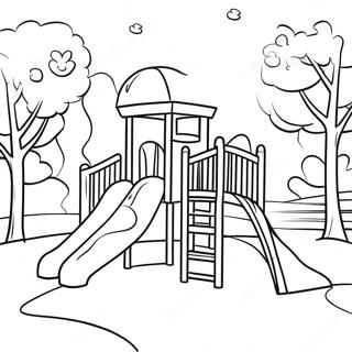 Sunny Day Playground Coloring Page 1672-1382