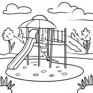 Sunny Day Playground Coloring Page 1672-1383