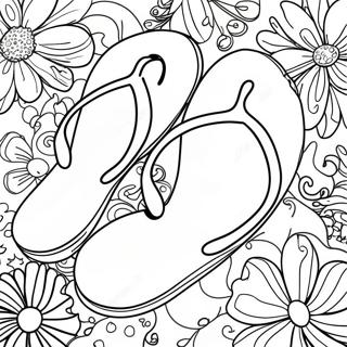 Colorful Flip Flop Coloring Page 16739-13494