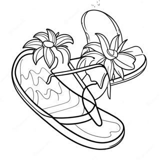 Colorful Flip Flop Coloring Page 16739-13495