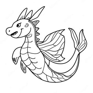 Majestic Gyarados Swimming Coloring Page 16750-13505