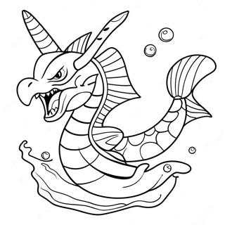 Majestic Gyarados Swimming Coloring Page 16750-13506