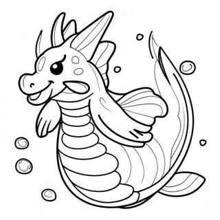 Majestic Gyarados Swimming Coloring Page 16750-13507